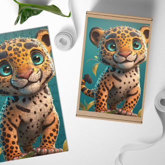 Wooden Puzzle Cute leopard