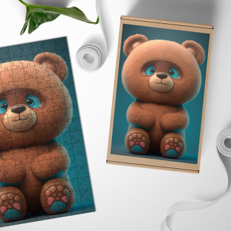 Wooden Puzzle Animated teddy bear