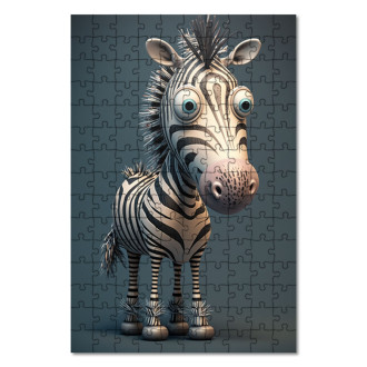 Wooden Puzzle Animated zebra
