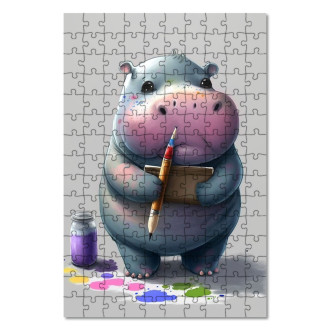 Wooden Puzzle Little hippopotamus