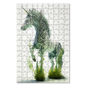 Wooden Puzzle Natural unicorn