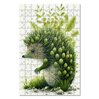 Wooden Puzzle Natural hedgehog