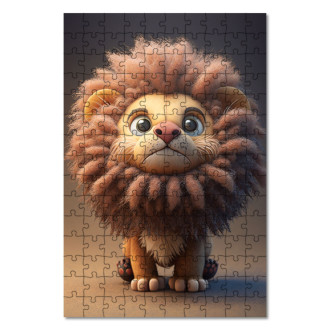 Wooden Puzzle Animated lion cub