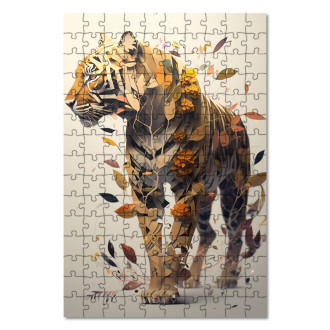 Wooden Puzzle Flower tiger
