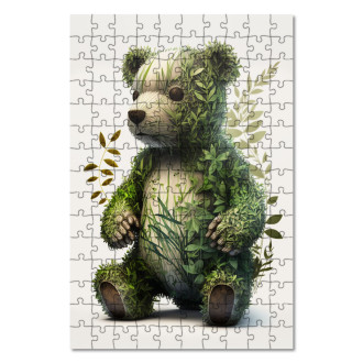 Wooden Puzzle Natural teddy bear