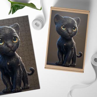 Wooden Puzzle Animated panther