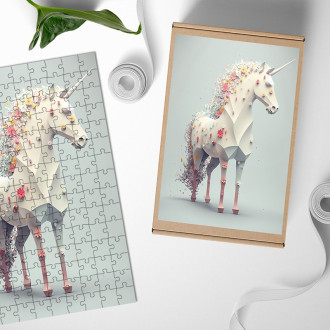 Wooden Puzzle Flower unicorn