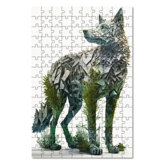 Wooden Puzzle Natural wolf