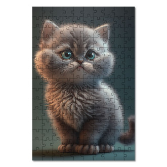 Wooden Puzzle Animated kitty