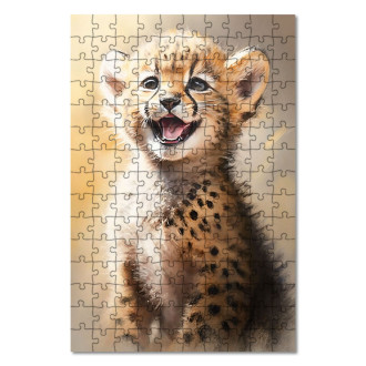 Wooden Puzzle Watercolor cheetah