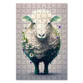 Wooden Puzzle Flower sheep