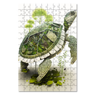 Wooden Puzzle Natural turtle