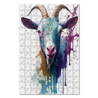 Wooden Puzzle Graffiti goat