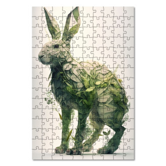 Wooden Puzzle Natural hare