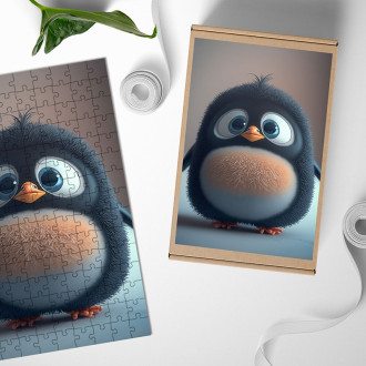 Wooden Puzzle Animated penguin
