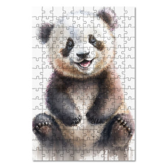 Wooden Puzzle Watercolor panda