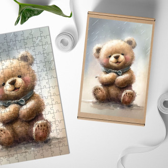 Wooden Puzzle Watercolor teddy bear