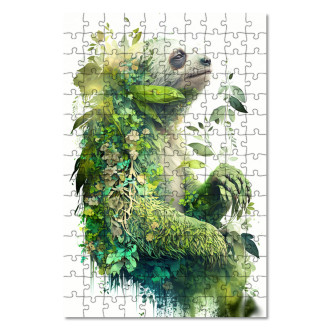 Wooden Puzzle Natural sloth