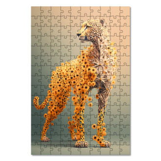 Wooden Puzzle Flower cheetah