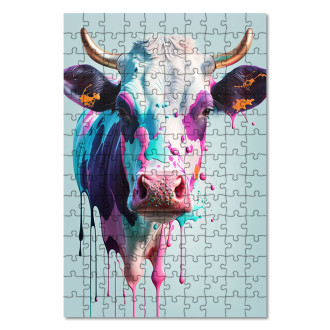 Wooden Puzzle Graffiti cow