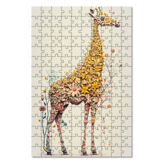 Wooden Puzzle Floral giraffe