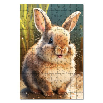 Wooden Puzzle Watercolor hare