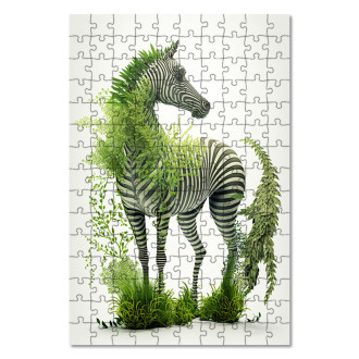 Wooden Puzzle Natural zebra