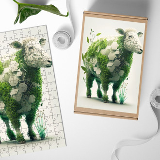 Wooden Puzzle Natural cow
