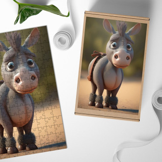 Wooden Puzzle Cute donkey