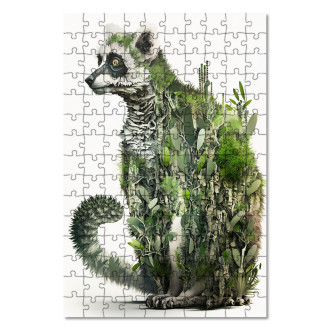 Wooden Puzzle Natural lemur