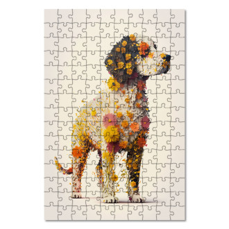 Wooden Puzzle Flower dog