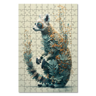 Wooden Puzzle Flower lemur