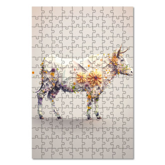Wooden Puzzle Flower cow