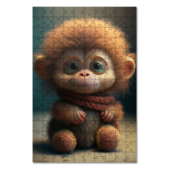 Wooden Puzzle Animated monkey