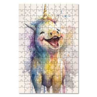 Wooden Puzzle Watercolor unicorn