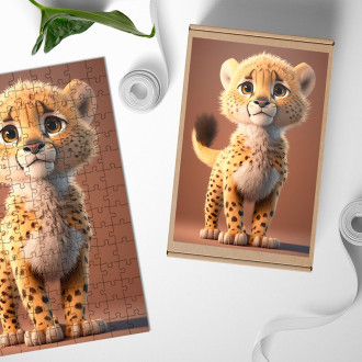 Wooden Puzzle Animated cheetah