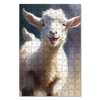 Wooden Puzzle Watercolor goat