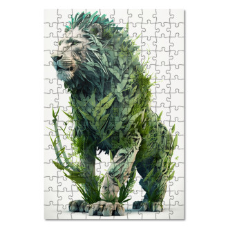 Wooden Puzzle Natural lion