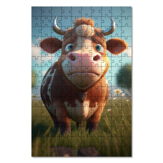 Wooden Puzzle Animated cow