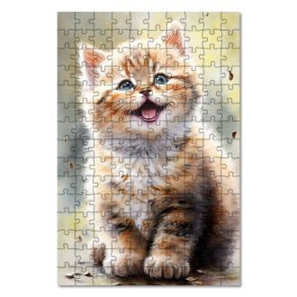 Wooden Puzzle Watercolor cat