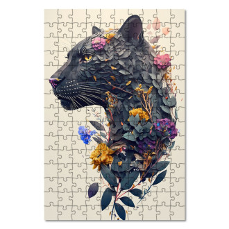 Wooden Puzzle Flower panther