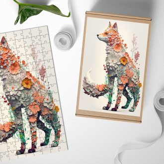 Wooden Puzzle Flower fox