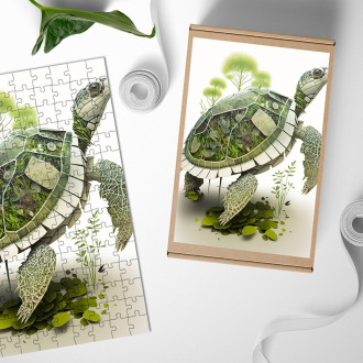 Wooden Puzzle Natural turtle