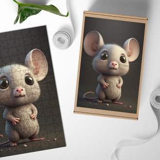 Wooden Puzzle Cute mouse