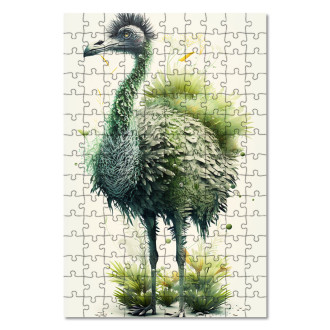 Wooden Puzzle Natural ostrich