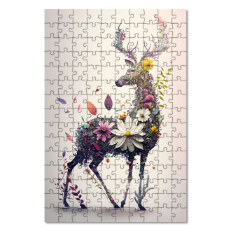 Wooden Puzzle Flower deer
