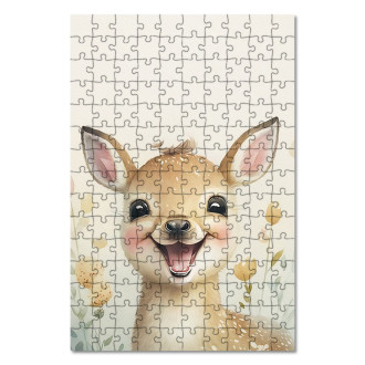 Wooden Puzzle Watercolor deer