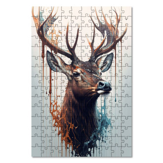 Wooden Puzzle Graffiti deer