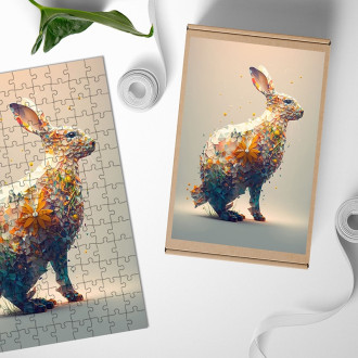 Wooden Puzzle Flower hare