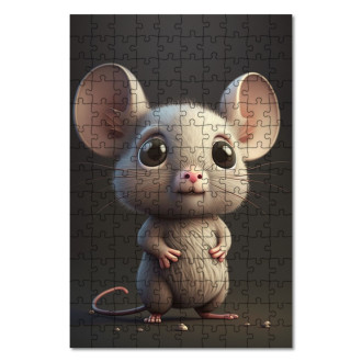 Wooden Puzzle Cute mouse